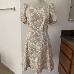 LOFT Palm Print Mini Dress